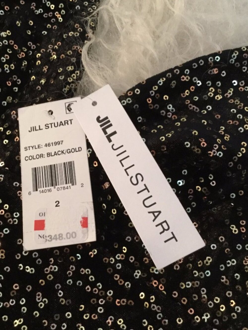 JILL STUART Velvet Sequined Midi Dress 0884 - Picture 7 of 8